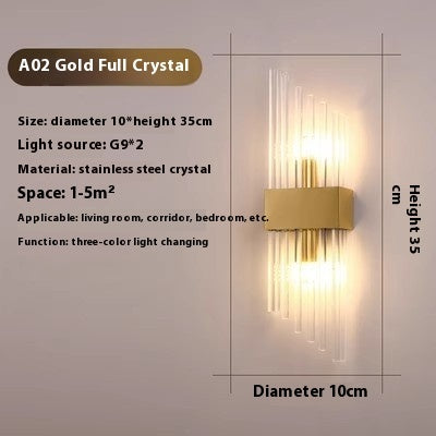 Crystal Wall Lamp Living Room Background Wall Stairs Aisle Light