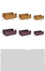 Straw Woven Rectangular Storage Baskets, Finishing Baskets, Woven Bamboo Baskets, Storage Baskets