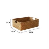 Straw Woven Rectangular Storage Baskets, Finishing Baskets, Woven Bamboo Baskets, Storage Baskets