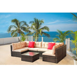 Patio Furniture Set PE Rattan Sectional Garden Furniture Corner Sofa Set