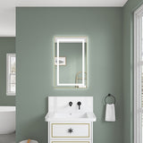 40x24 Inches Bathroom Vanity Mirror, Wall Mounted Frame Dimmable Vanity Mirror, Backlit Shatterproof, Anti-fog