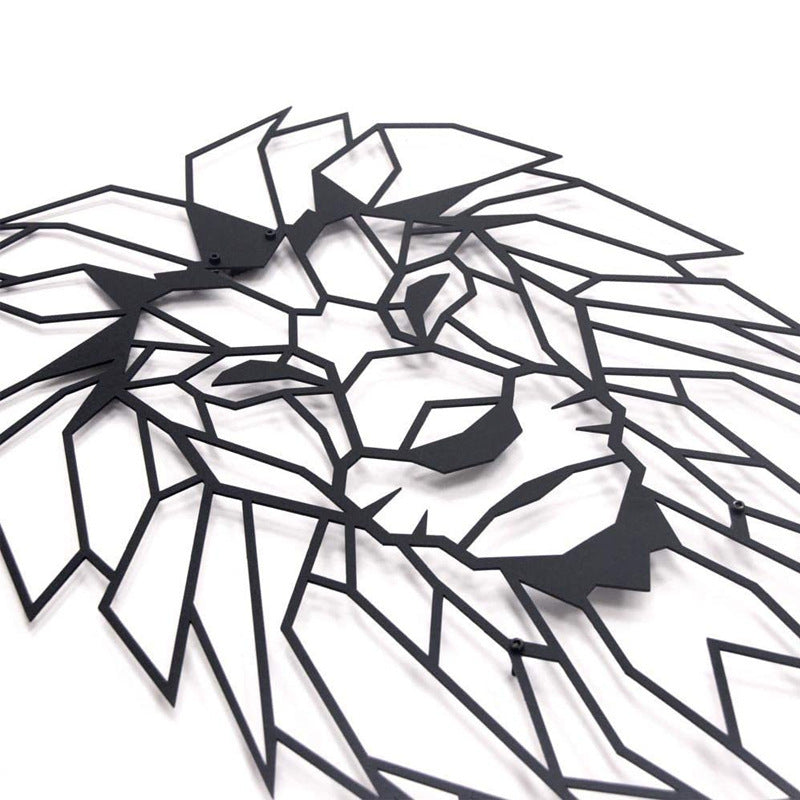 Lion Head Metal Wall Art Decoration