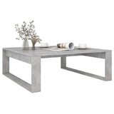 vidaXL Coffee Table Concrete Grey 100x100x35 cm Engineered Wood