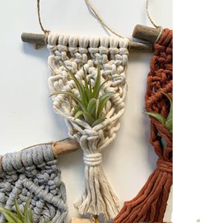 Home Decor Mini Macrame Plant Hangers For Air Plant