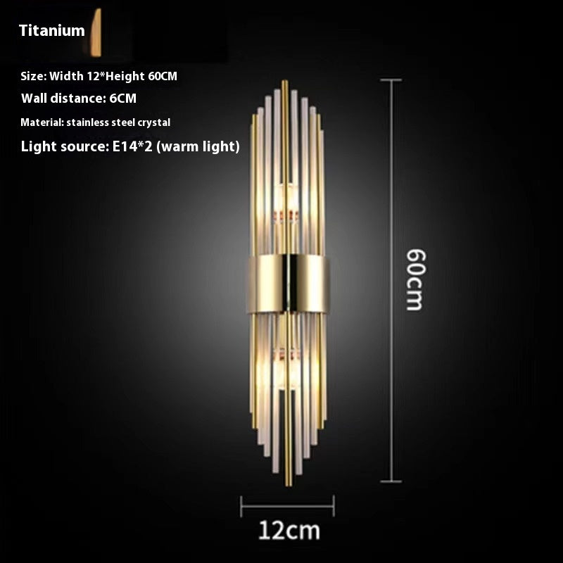 Crystal Wall Lamp Living Room Background Wall Stairs Aisle Light