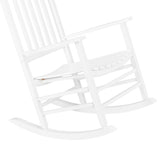 White Wooden Rocking Chair With Wavy Shape